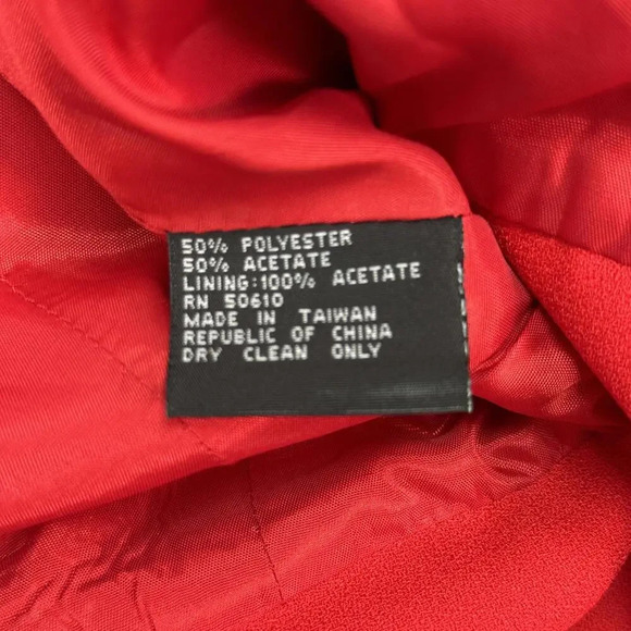 Vintage 80s Red Peplum Christmas Blazer 8P - Picture 4 of 5